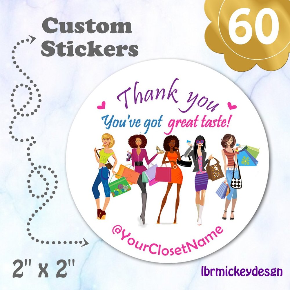 ♥️ 5x25 / 60 Thank you Stickers